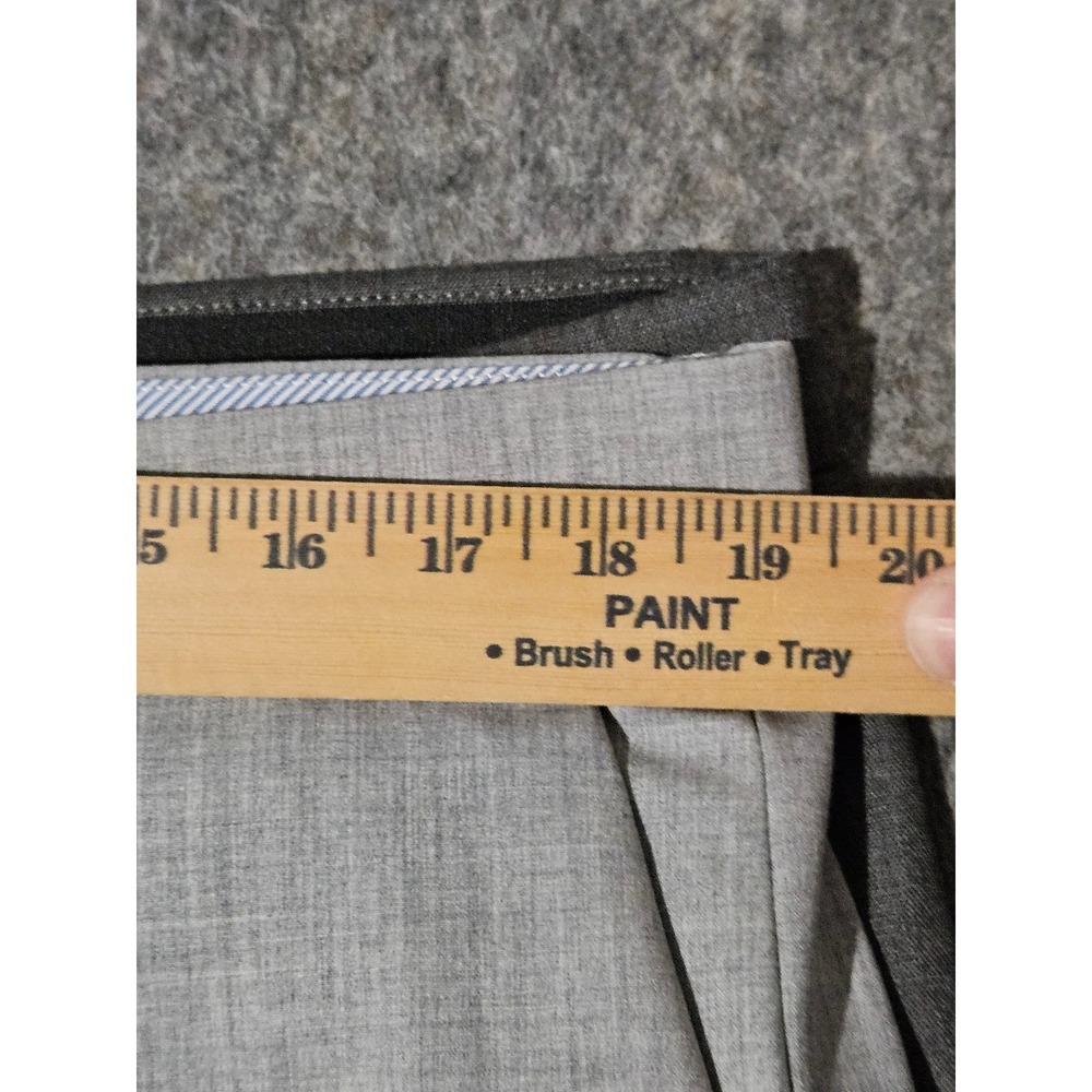 Haggar Premium Dress Pants Mens 38x32 Gray Straight Fit Lot Of 2 - Picture 10 of 10